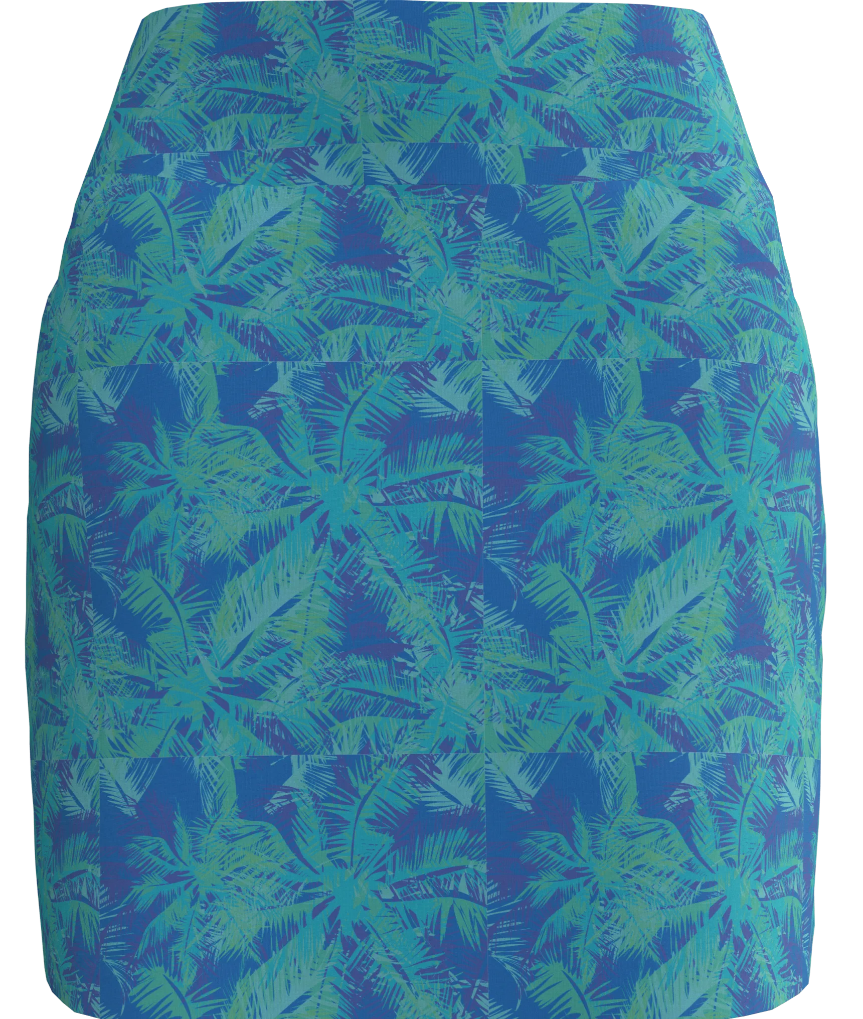 AB SPORT Women's Tropical Palm Print Pull On Golf Skirt BSKG01-TROP1