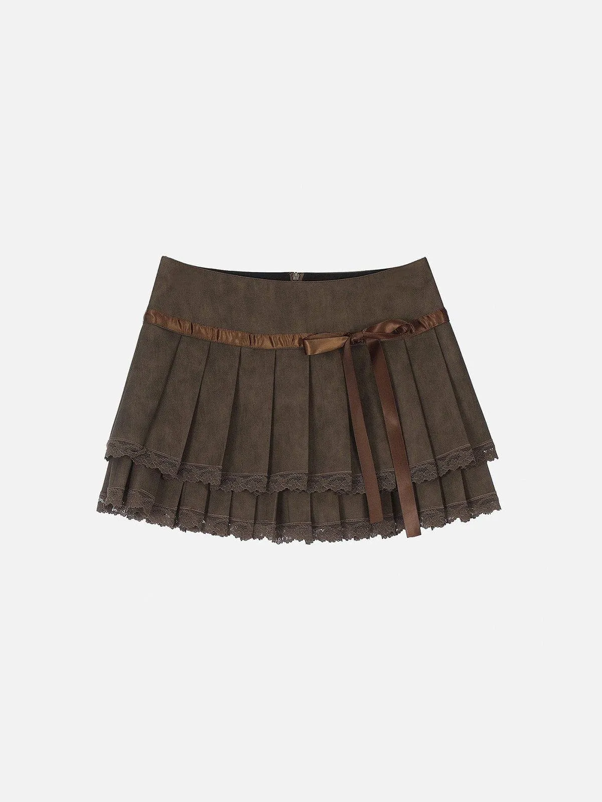 Aelfric Eden Lace Wrinkle Faux Leather Skirt