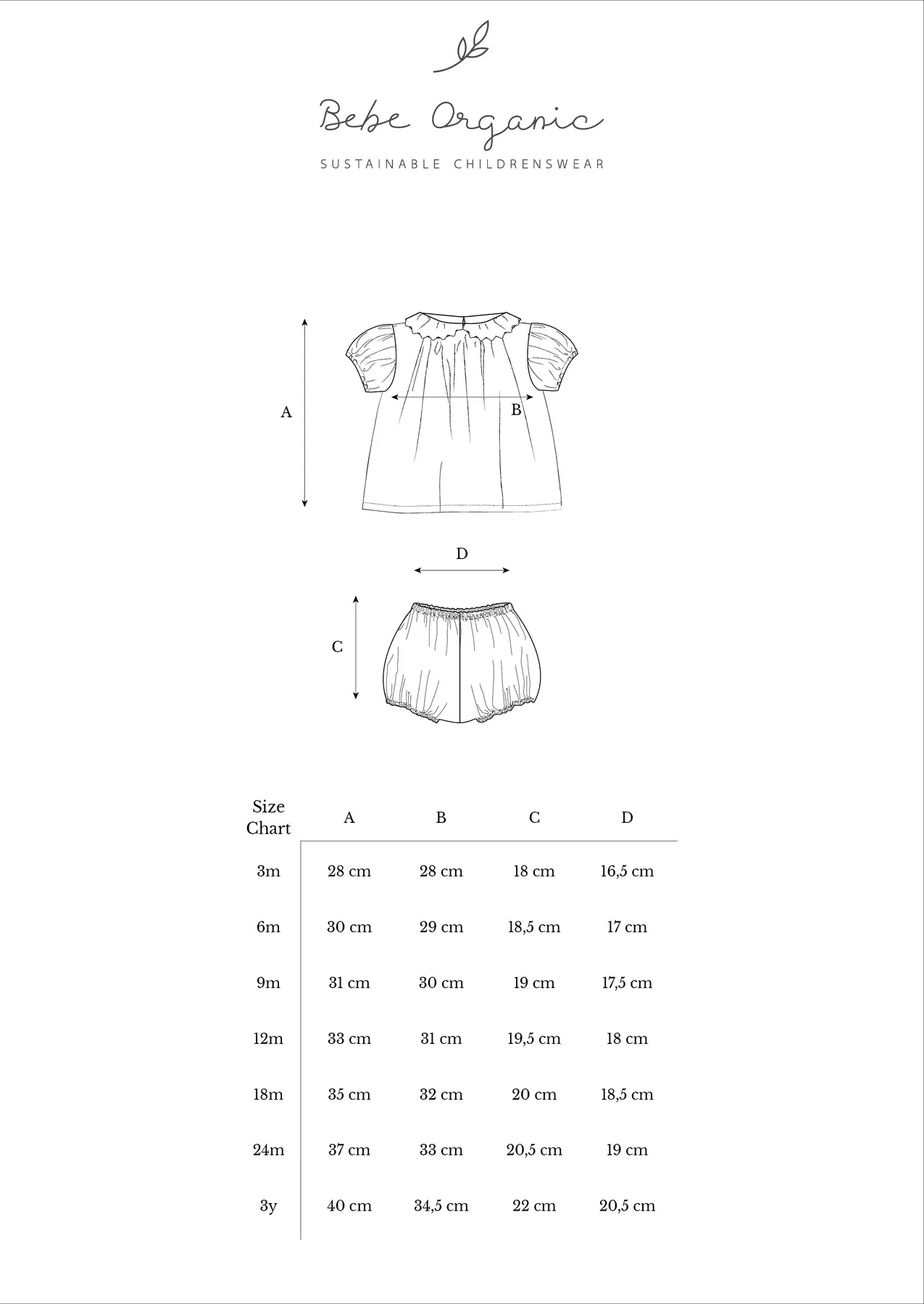 Bebe Organic Baby Top and Bloomer Set