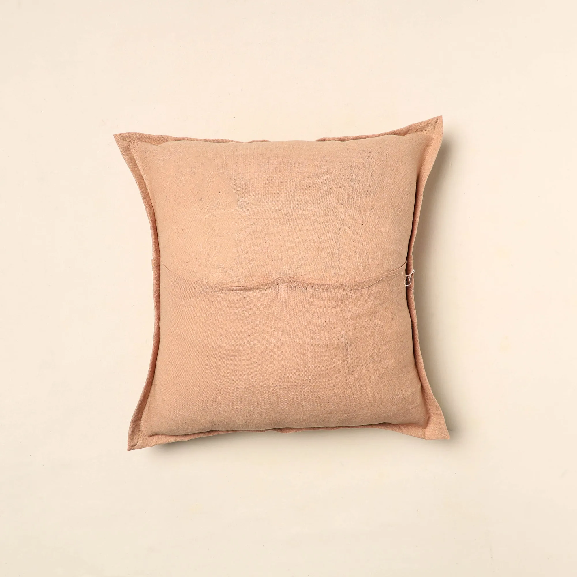 Beige - Elegant Khambadiya Patchwork Cushion Cover (16 x 16 in) 04