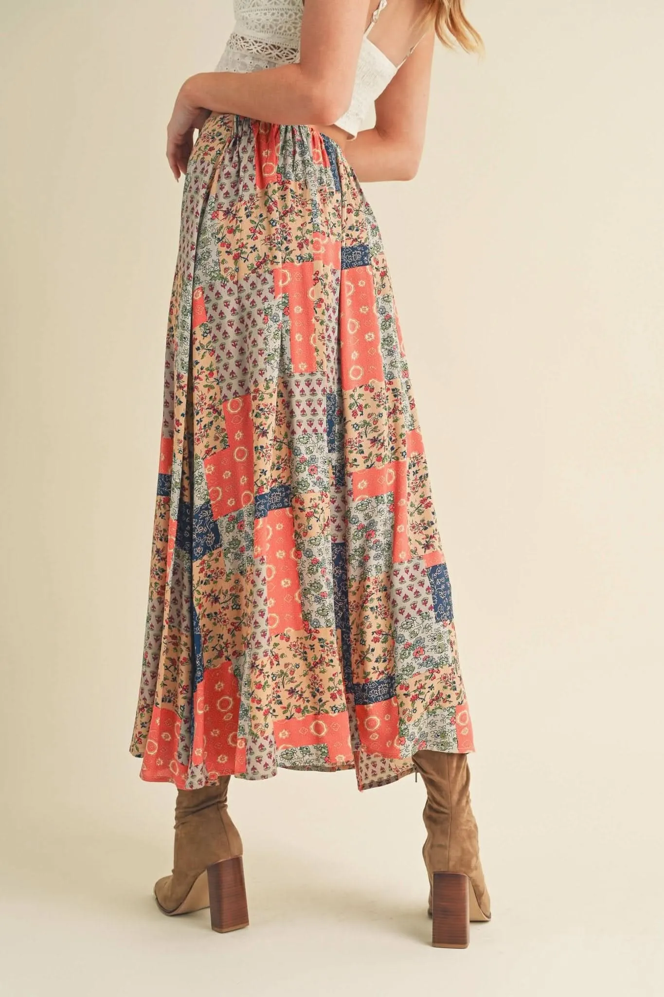 Bradyn Patchwork Print Skirt