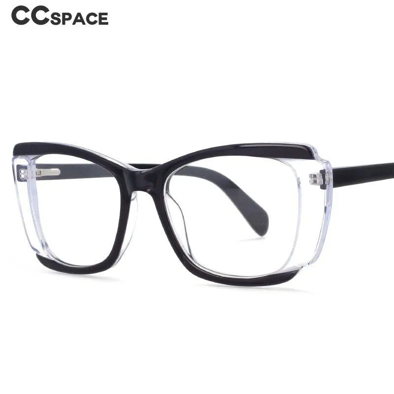 CCspace Unisex Full Rim Square Acetate Patchwork Frame Eyeglasses 54120