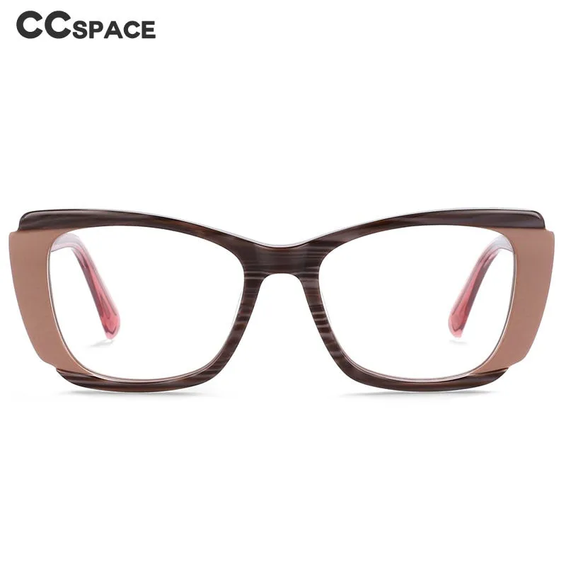 CCspace Unisex Full Rim Square Acetate Patchwork Frame Eyeglasses 54120