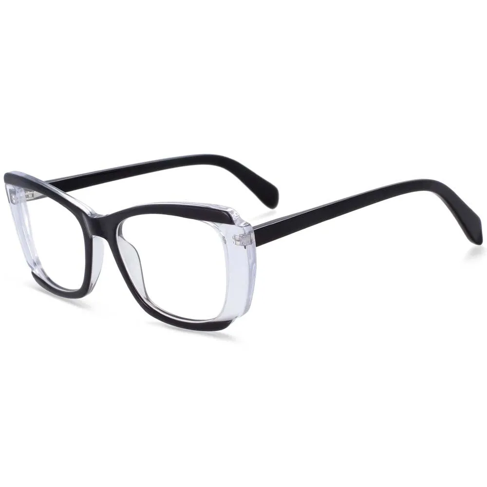 CCspace Unisex Full Rim Square Acetate Patchwork Frame Eyeglasses 54120