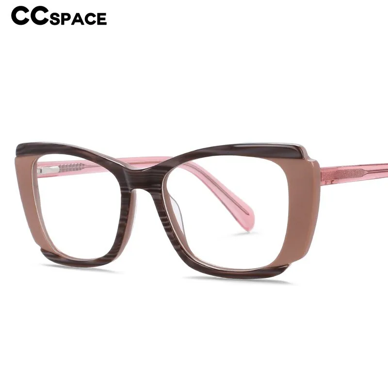 CCspace Unisex Full Rim Square Acetate Patchwork Frame Eyeglasses 54120