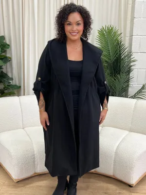 Cecilia black long coat