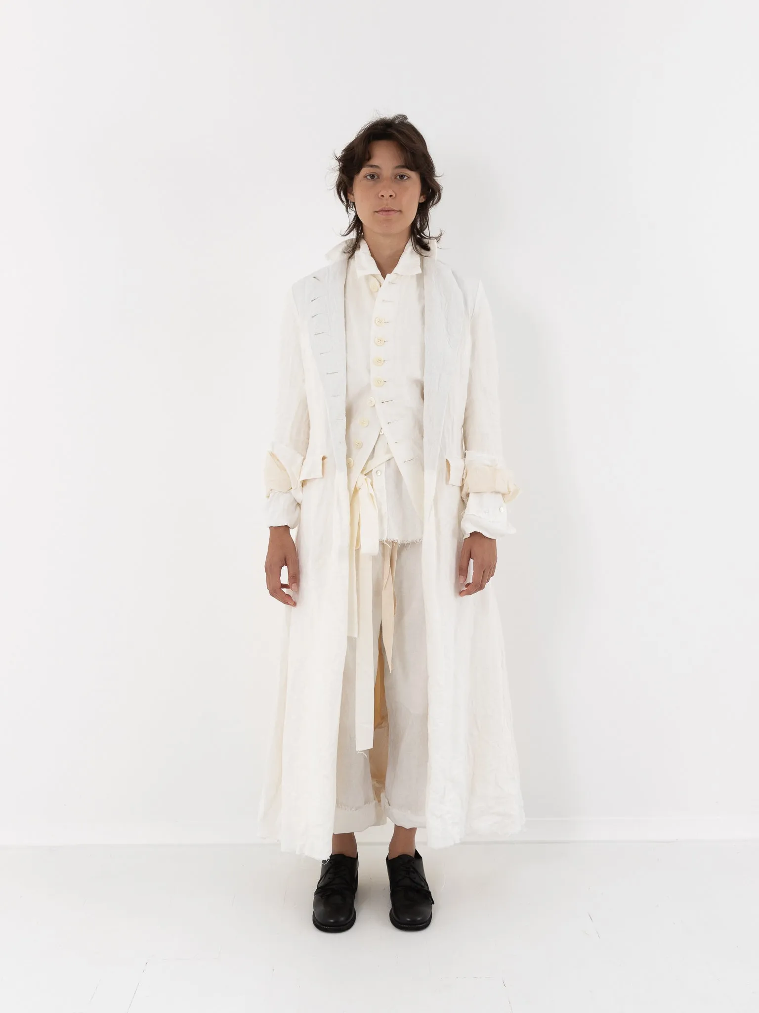 Elena Dawson Lunar Coat, White Linen