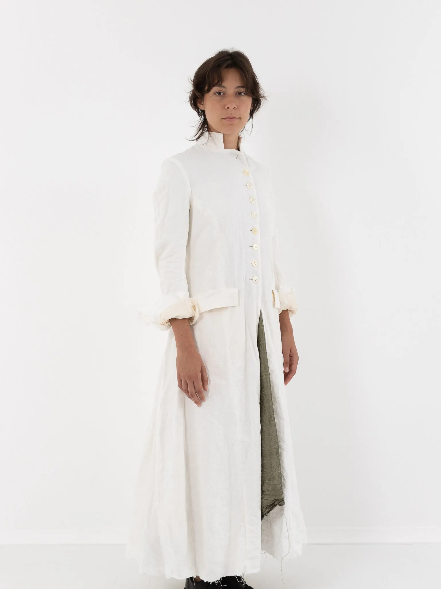 Elena Dawson Lunar Coat, White Linen