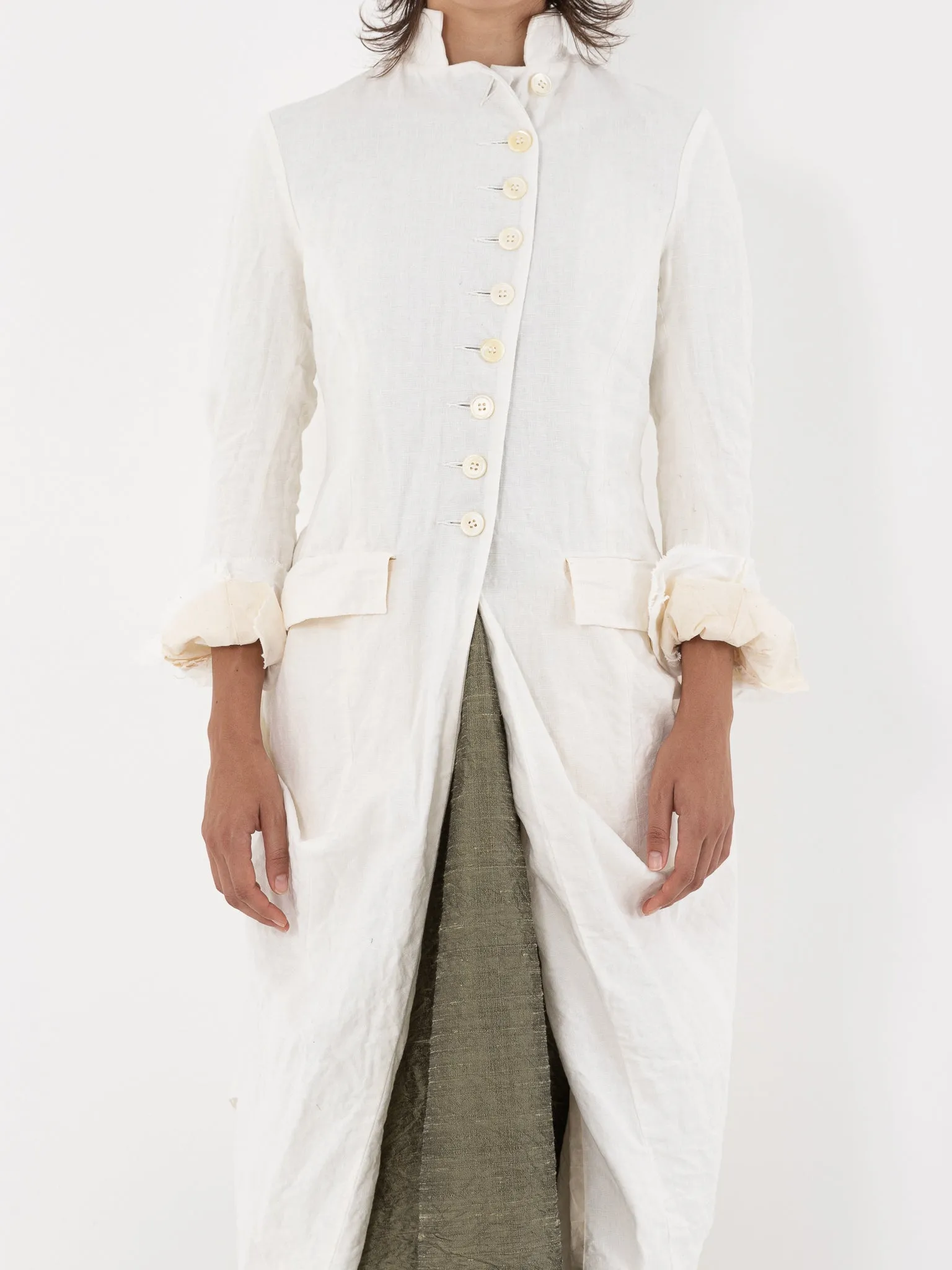 Elena Dawson Lunar Coat, White Linen