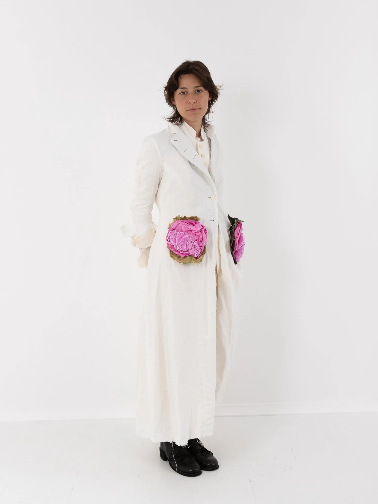 Elena Dawson Lunar Coat, White Linen