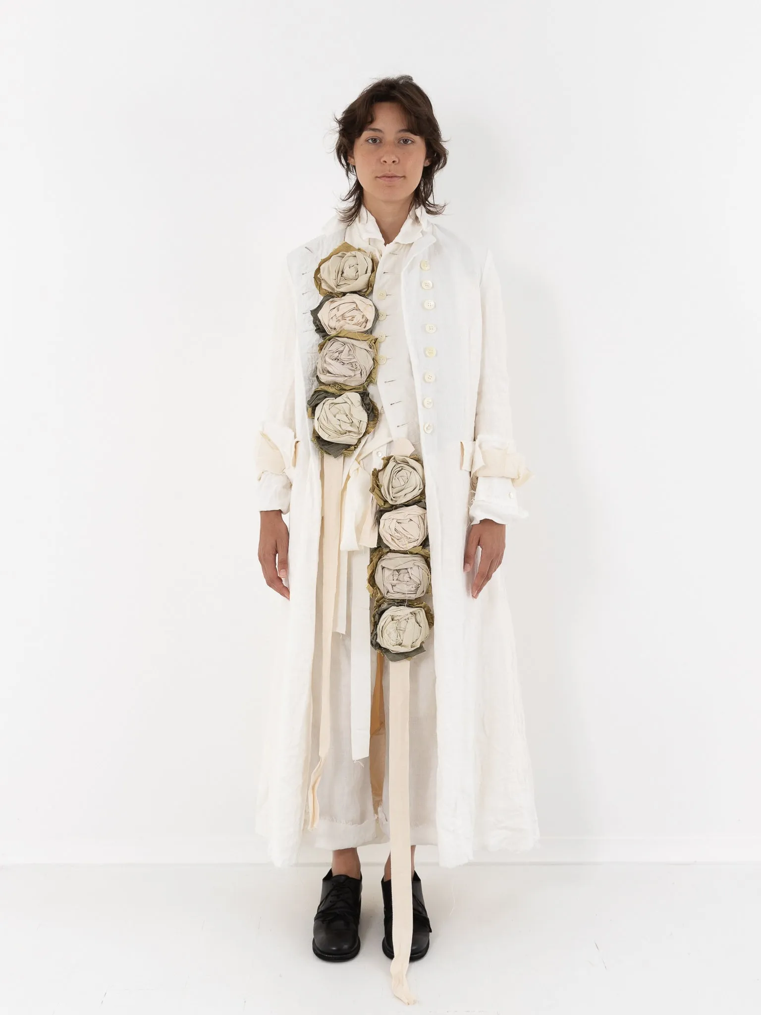 Elena Dawson Lunar Coat, White Linen