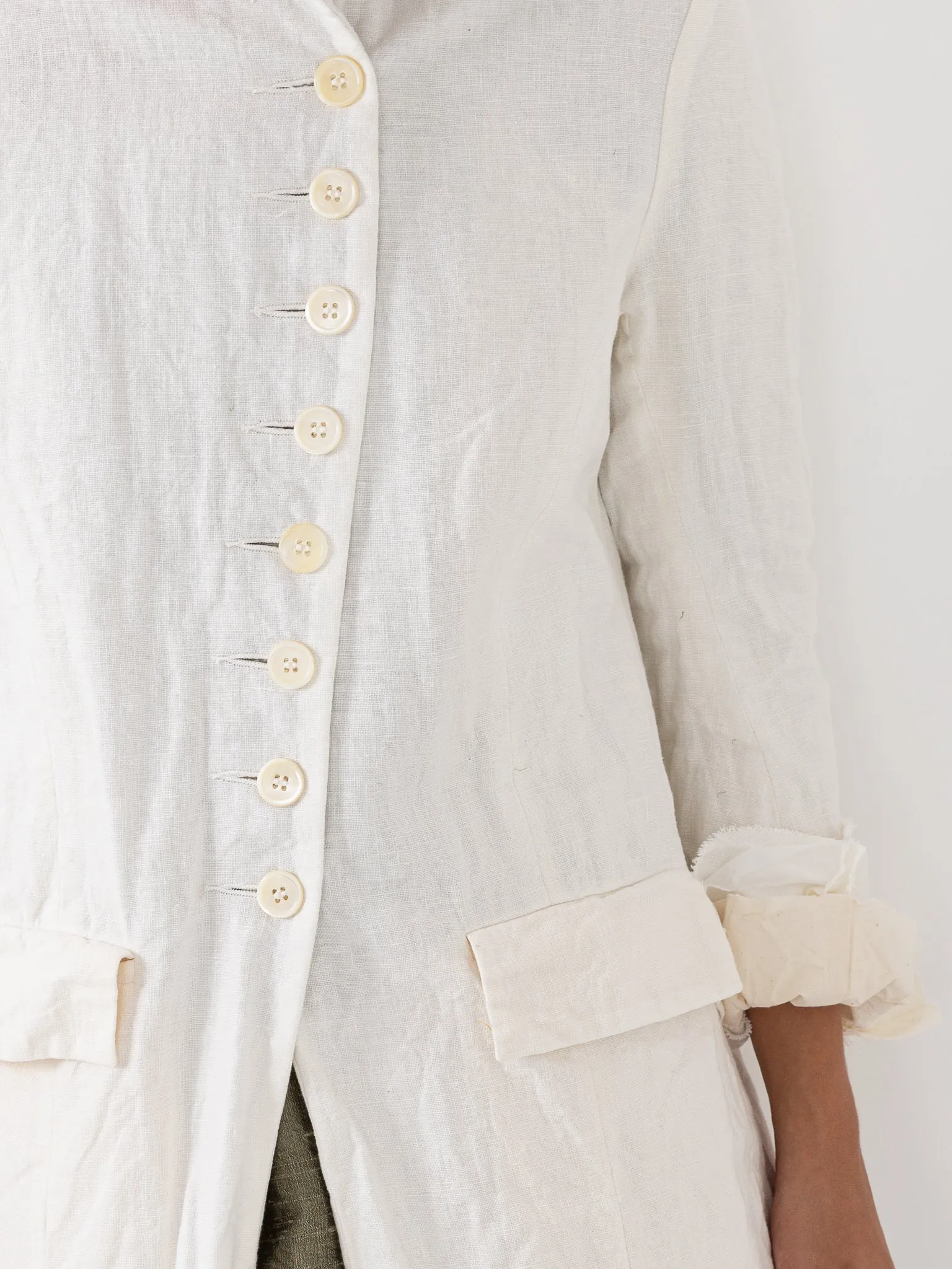 Elena Dawson Lunar Coat, White Linen