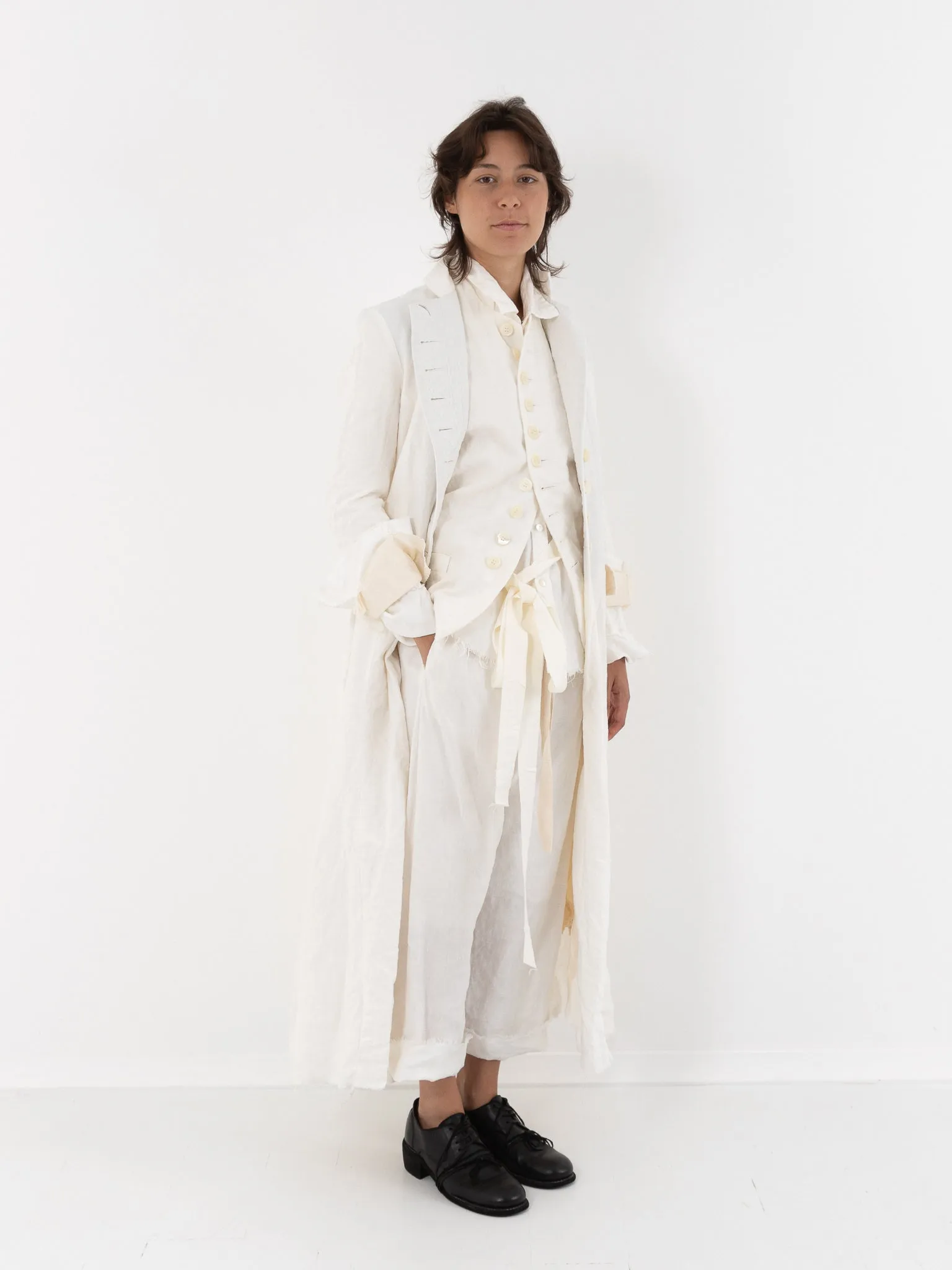 Elena Dawson Lunar Coat, White Linen