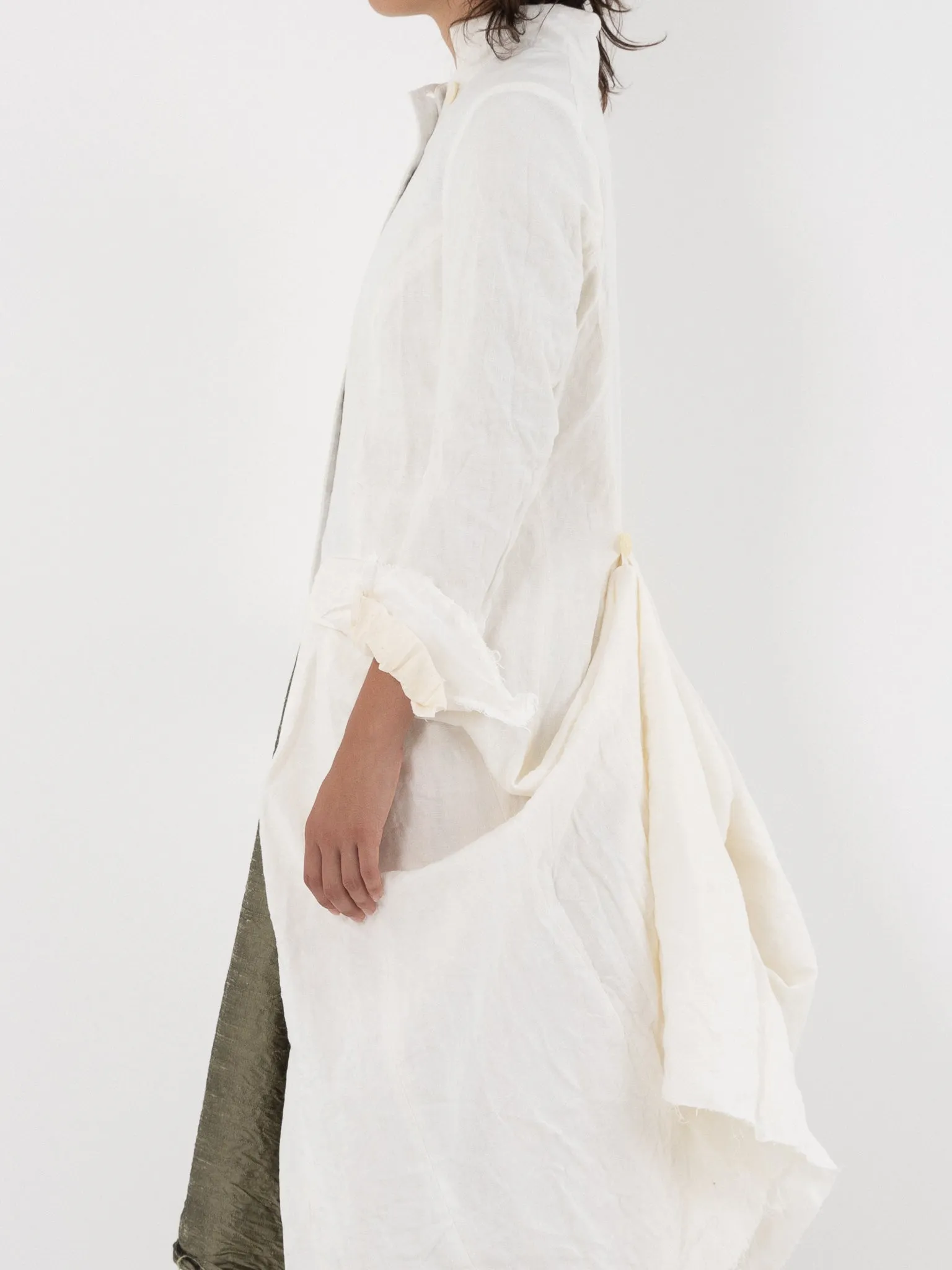 Elena Dawson Lunar Coat, White Linen