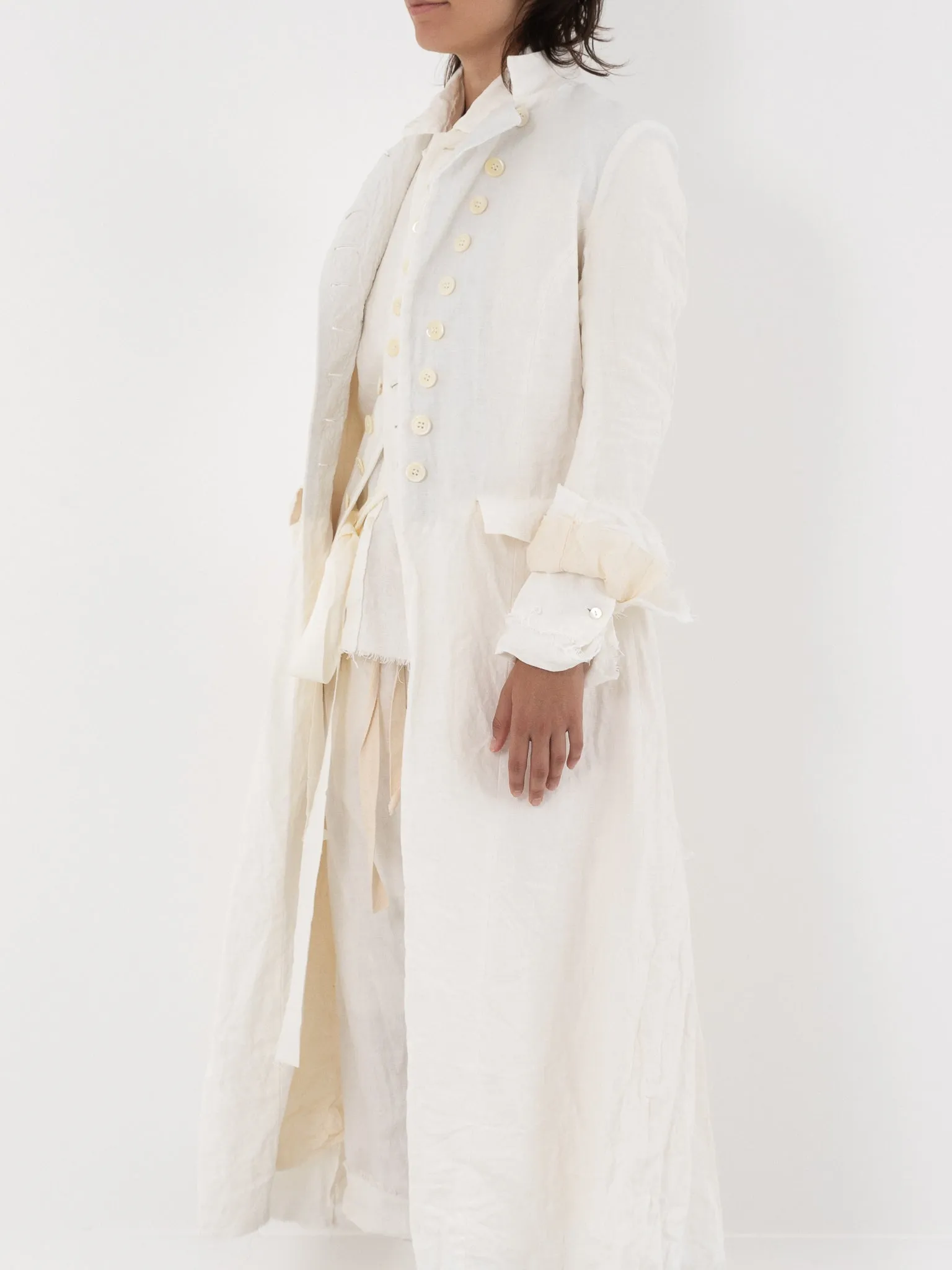 Elena Dawson Lunar Coat, White Linen