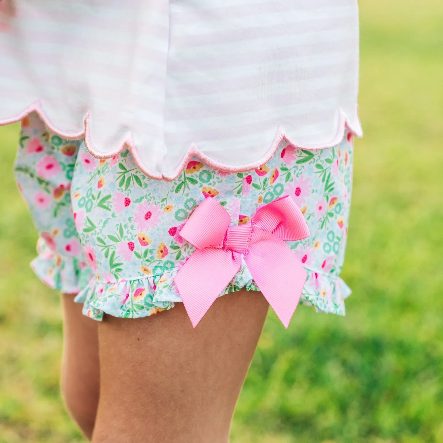 Floral Tee Time Girls Golf Short Set