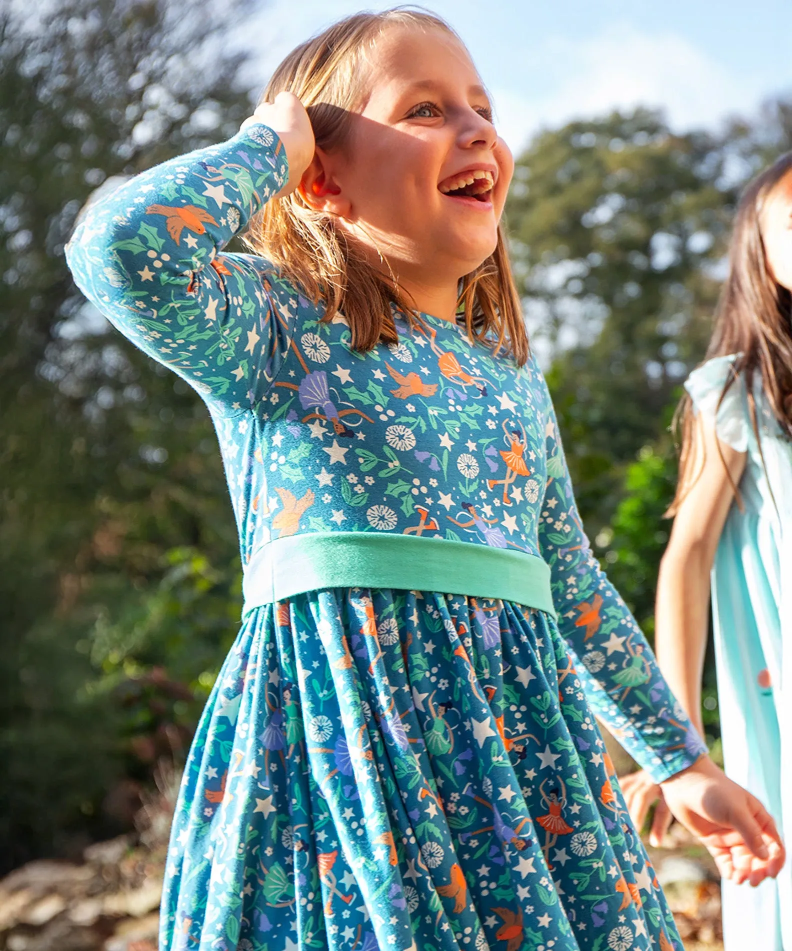 Frugi Party Skater Dress - Enchanted Forest