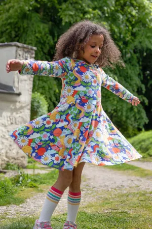 Frugi Sofia Skater Dress - Retro Happy