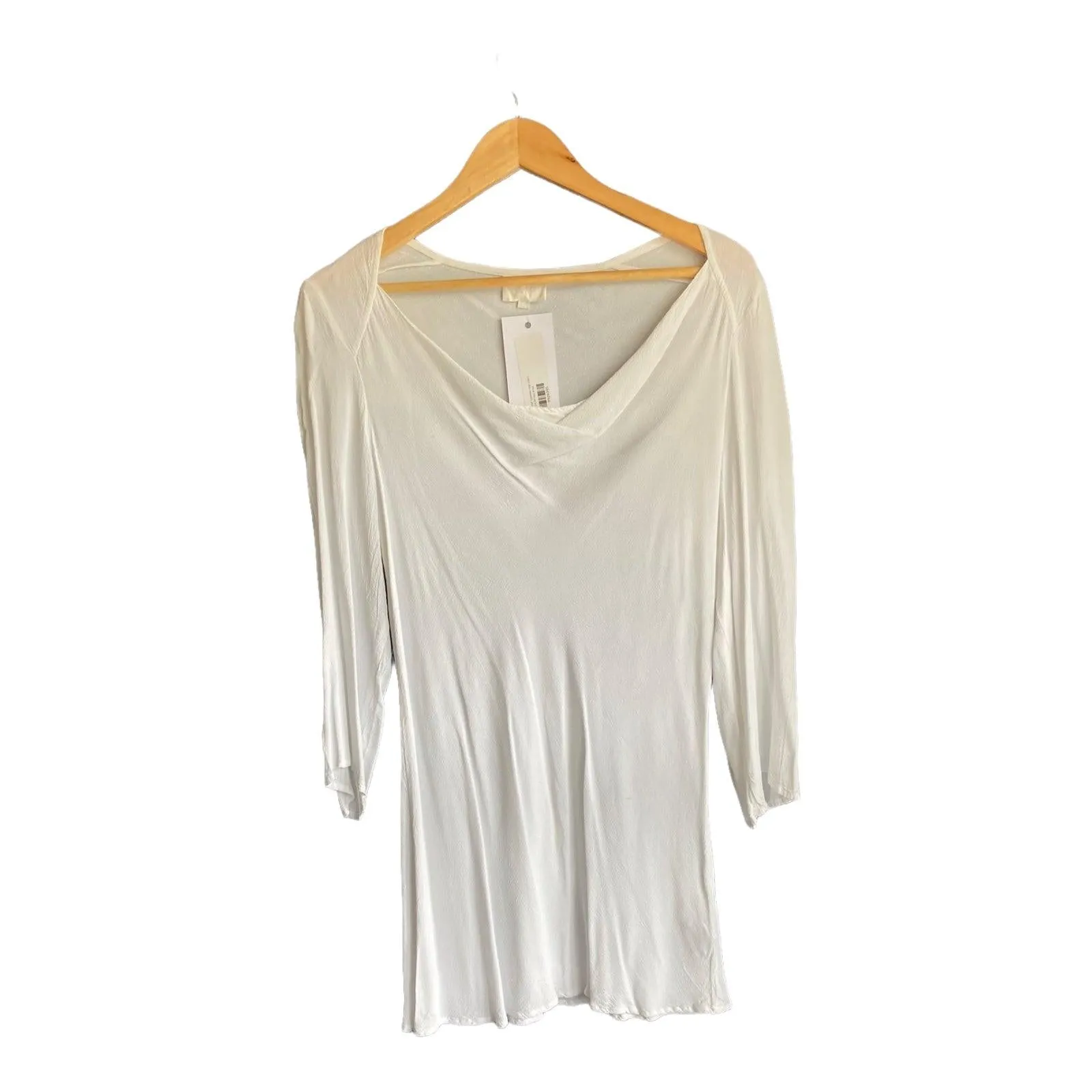 Ghost White Long Sleeved Beach Cover Up Style Dress UK Size Large