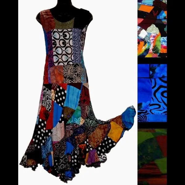 Janet's Patchwork Swirl Dress