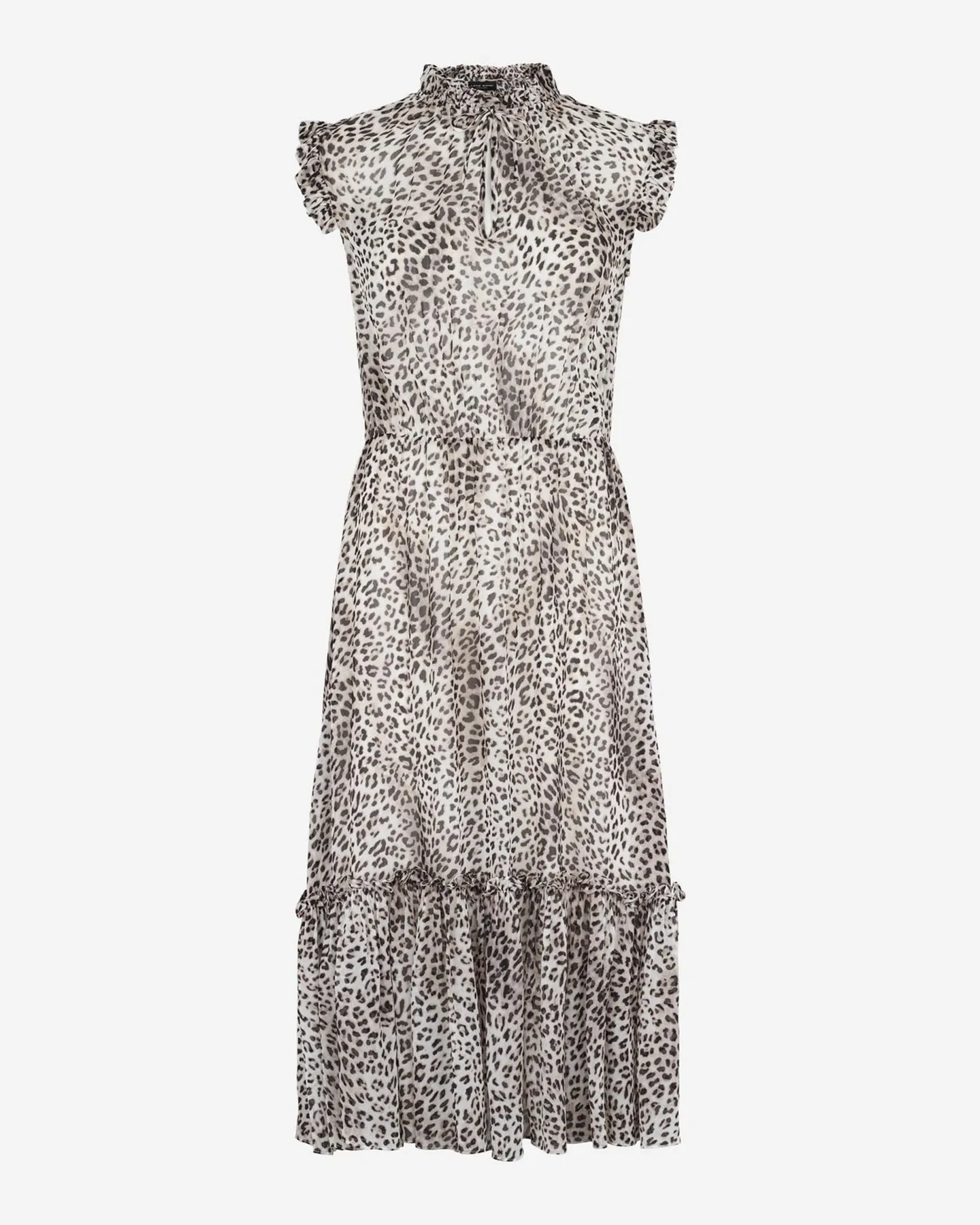 LALIE GREY LEOPARD PRINT DRESS