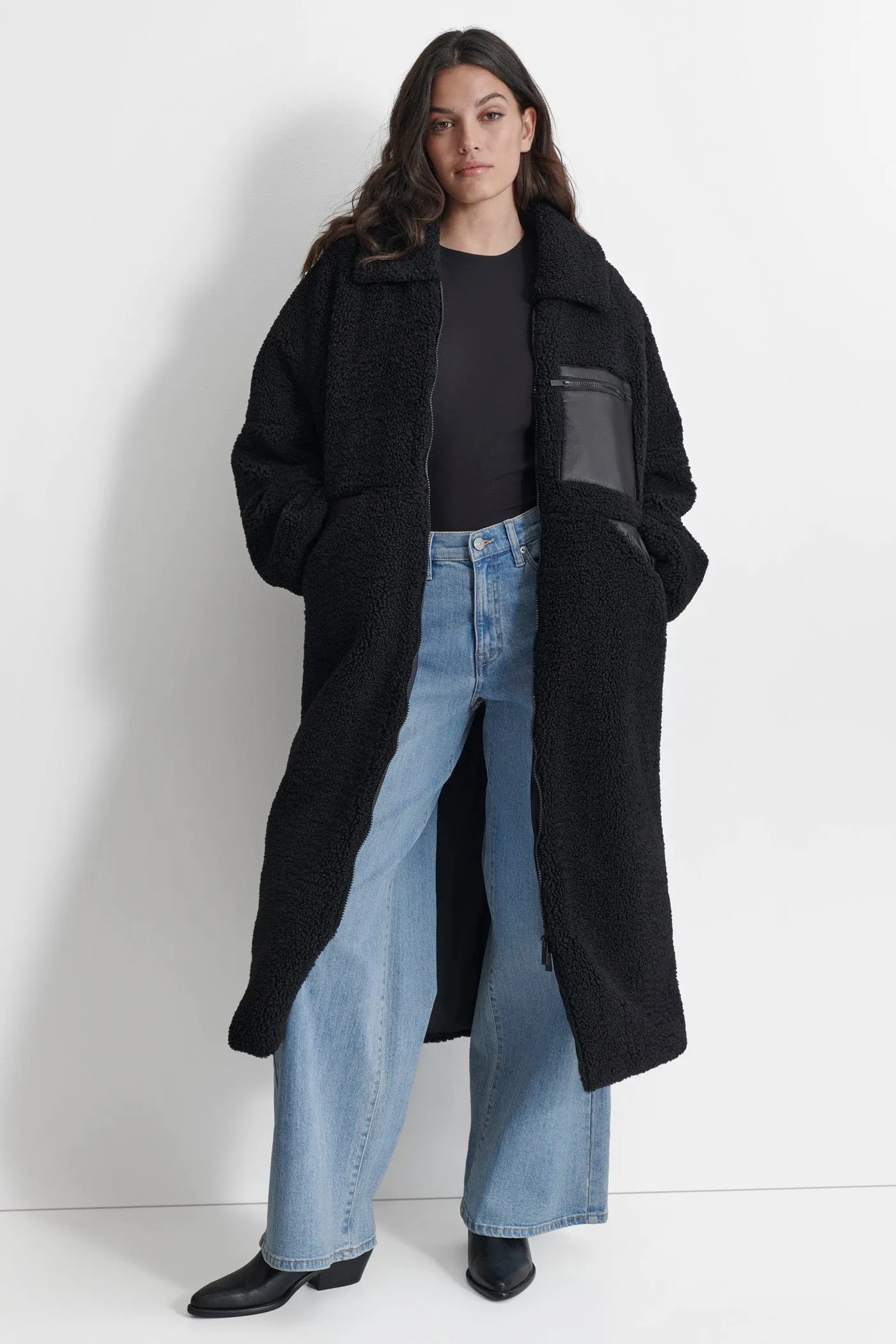 LONG LINE SHERPA COAT