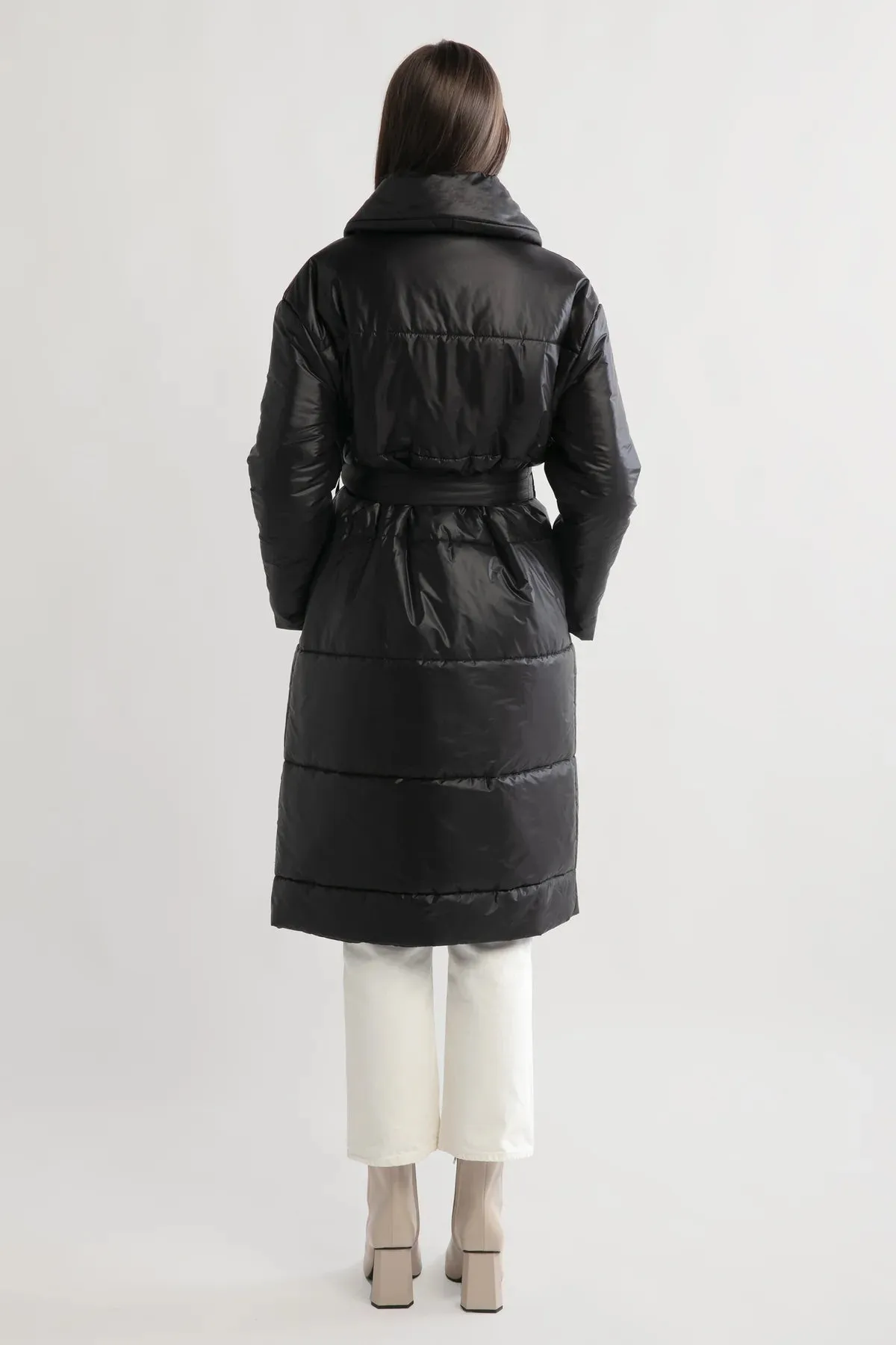 Look Glassy Long Puffer Coat