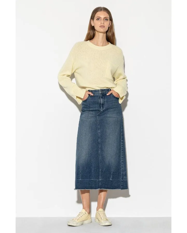 Luisa Cerano Denim Midi Skirt