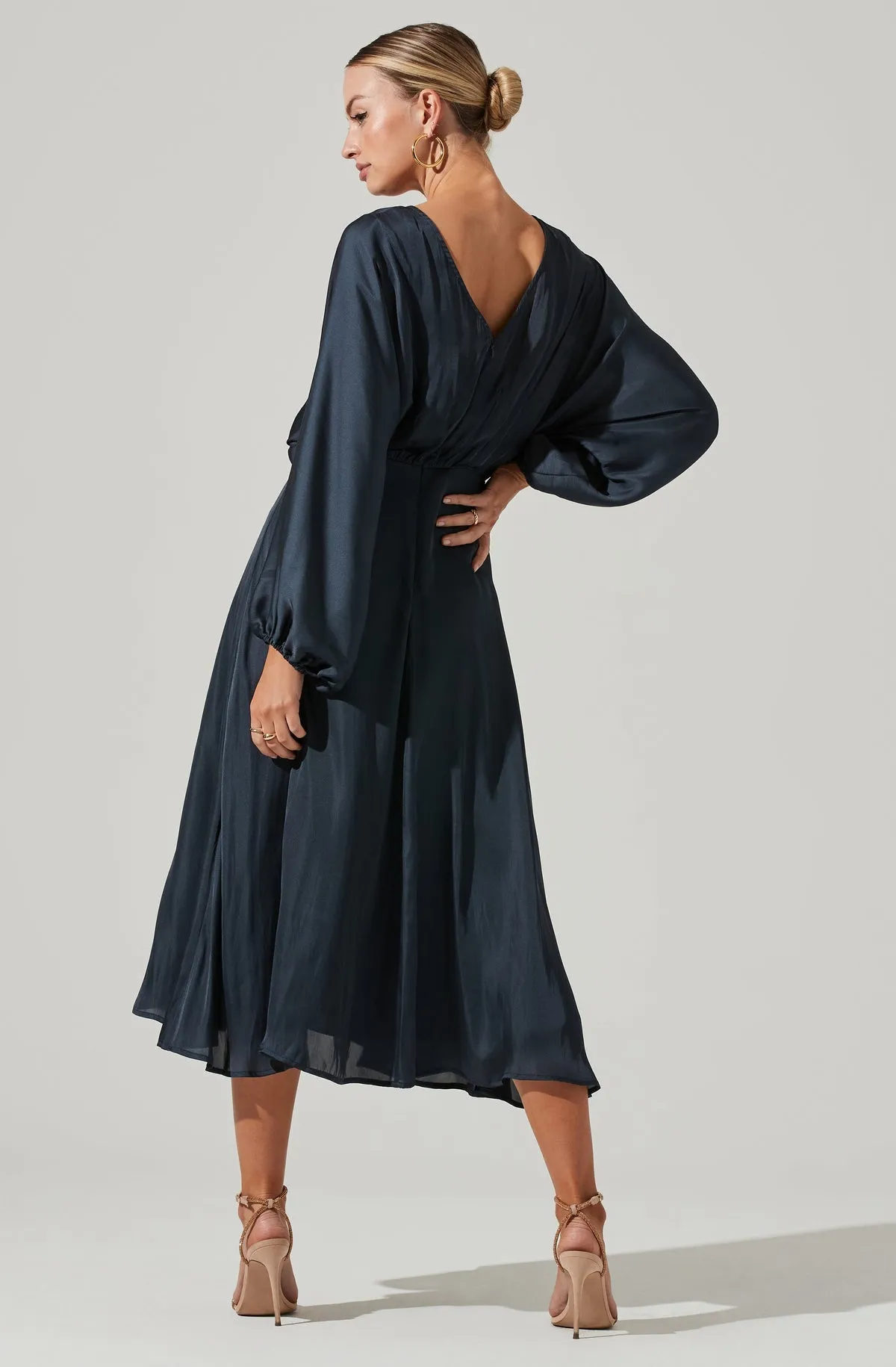 MARIN DOLMAN SLEEVE MIDI DRESS