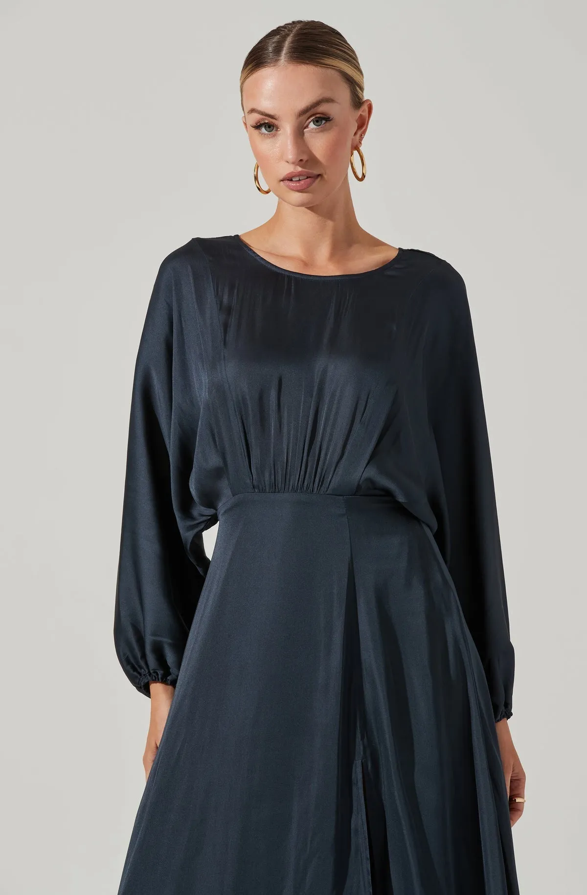 MARIN DOLMAN SLEEVE MIDI DRESS