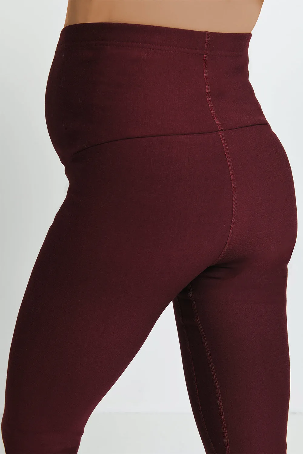 Maternity Winter Everyday Leggings - Burgundy