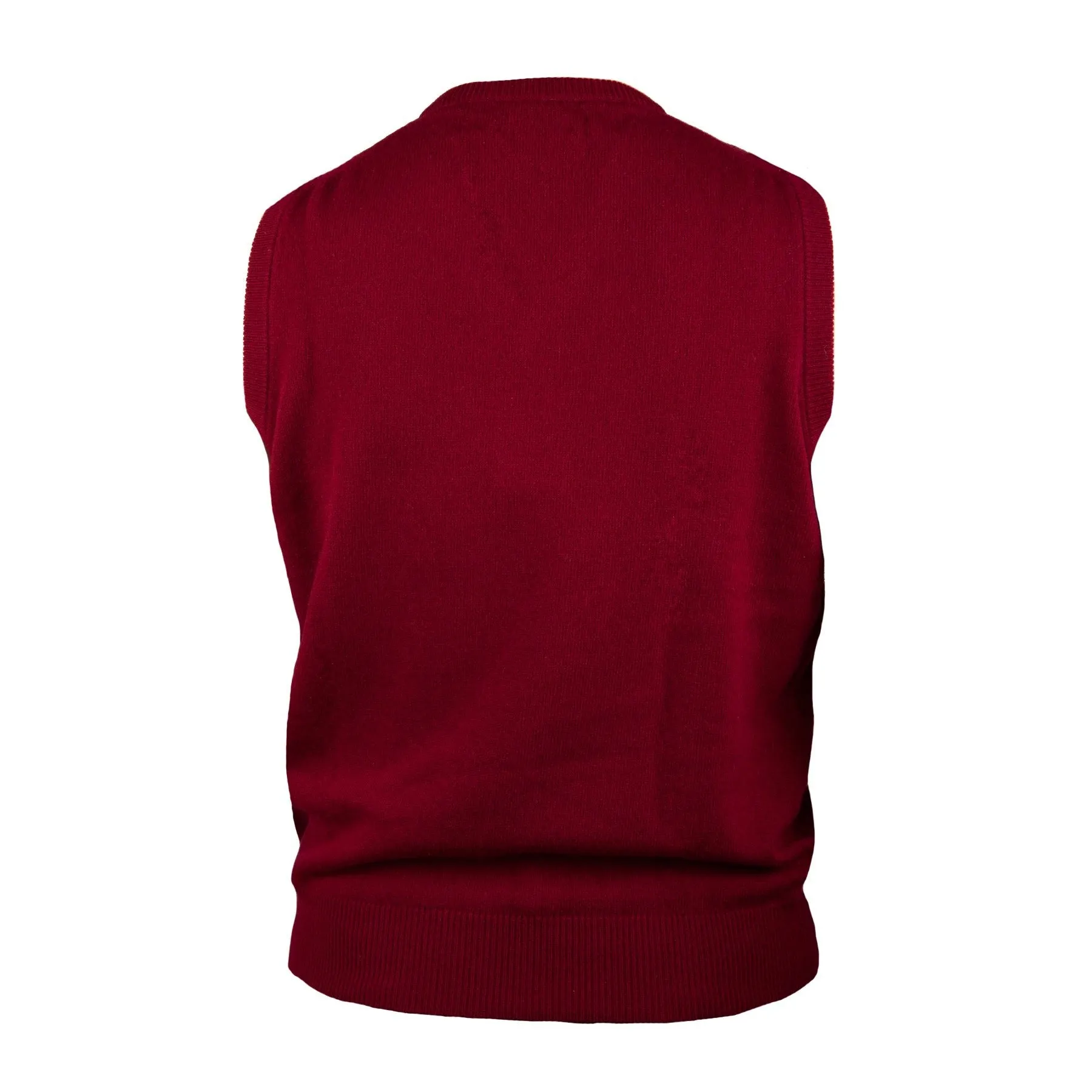 Men's Hawick Knitwear V-Neck Slipover  Claret