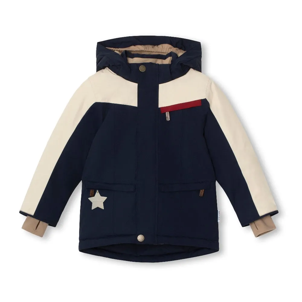 MINI A TURE Color-Block Fleece-Lined Winter Jacket for Kids