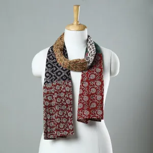 Multicolor - Bagh Block Printed Patchwork Cotton Stole 31