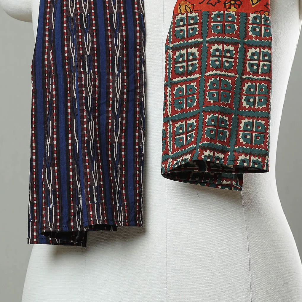 Multicolor - Patchwork Block Printed Cotton Stole 27