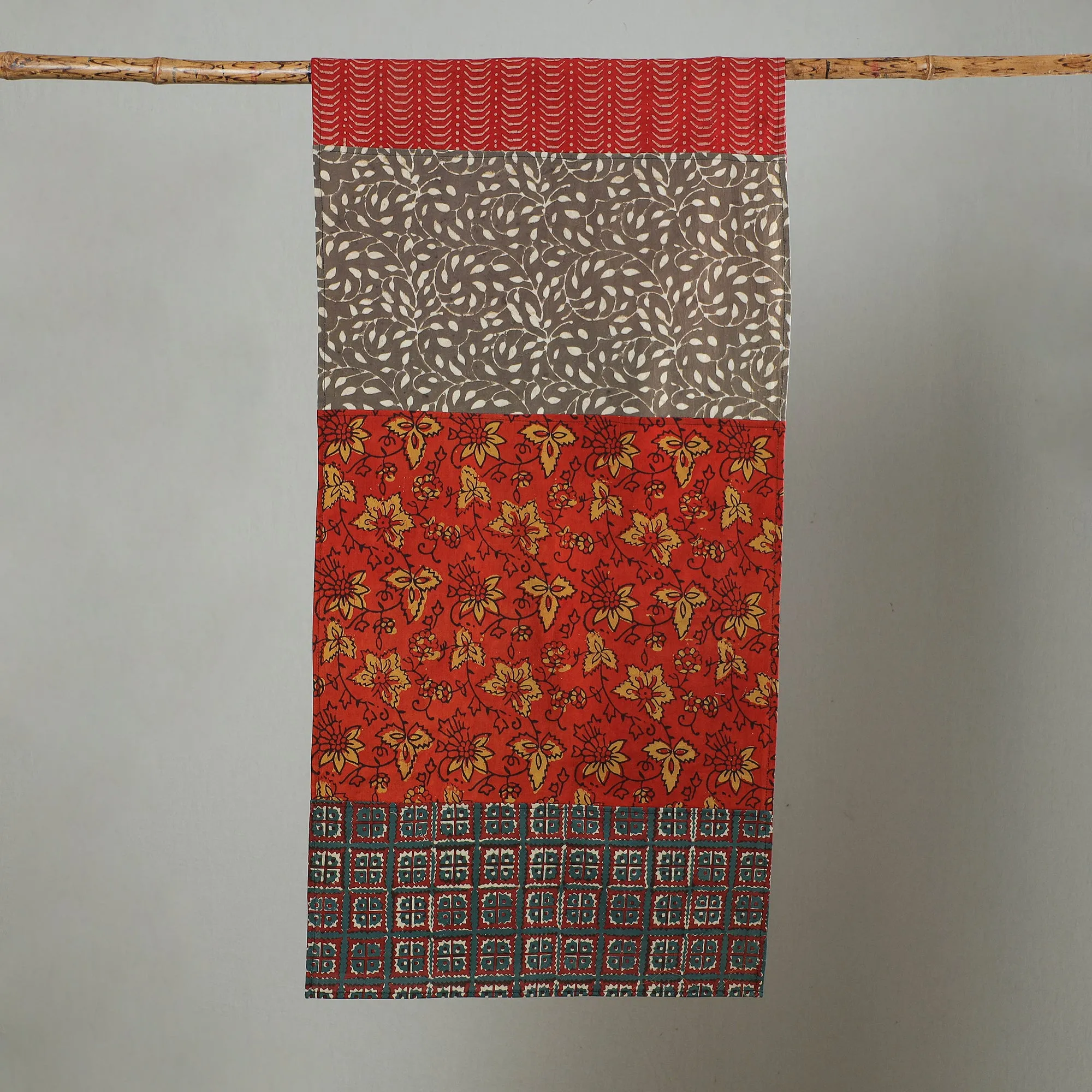 Multicolor - Patchwork Block Printed Cotton Stole 27