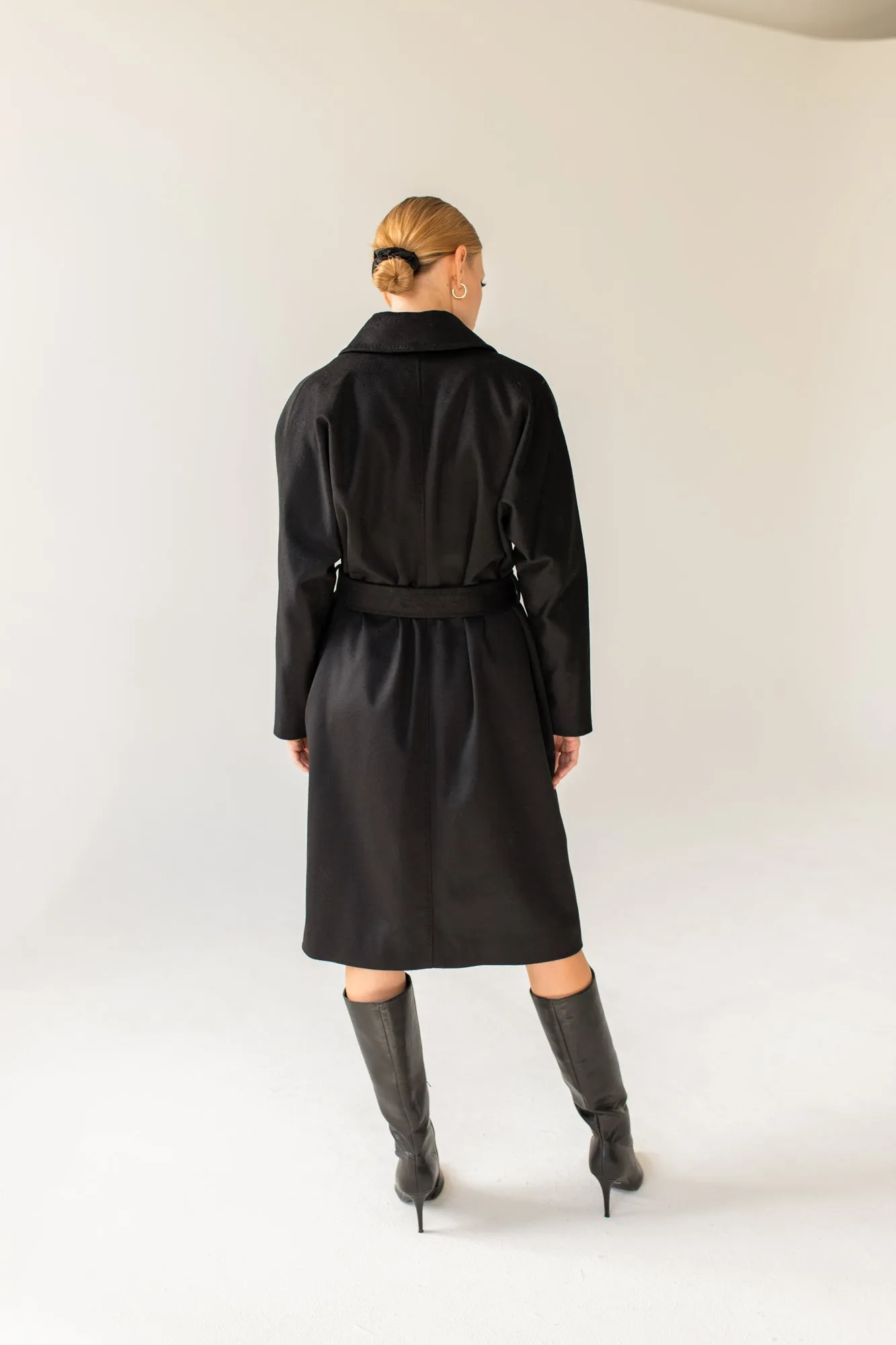 Oversized Cashmere Coat Black