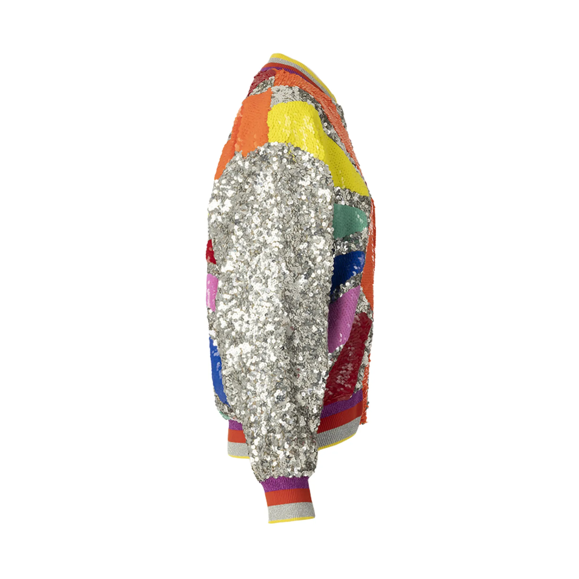 Pre Order:  Multicolor Sequined Loose Zipper Jacket