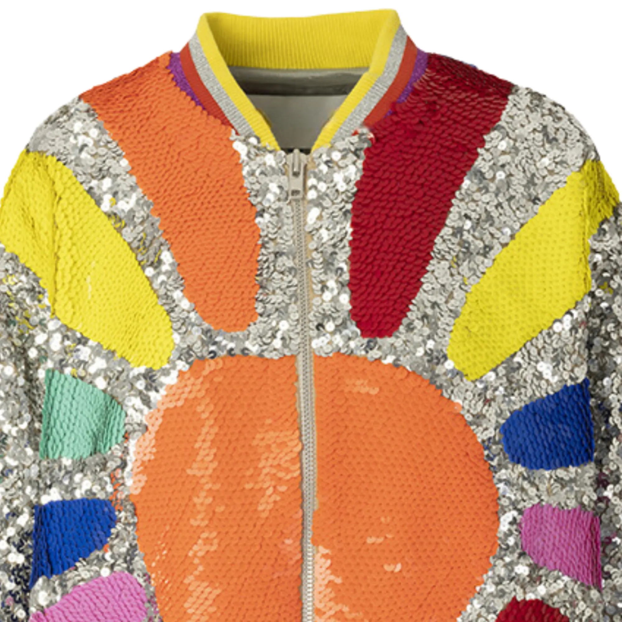 Pre Order:  Multicolor Sequined Loose Zipper Jacket