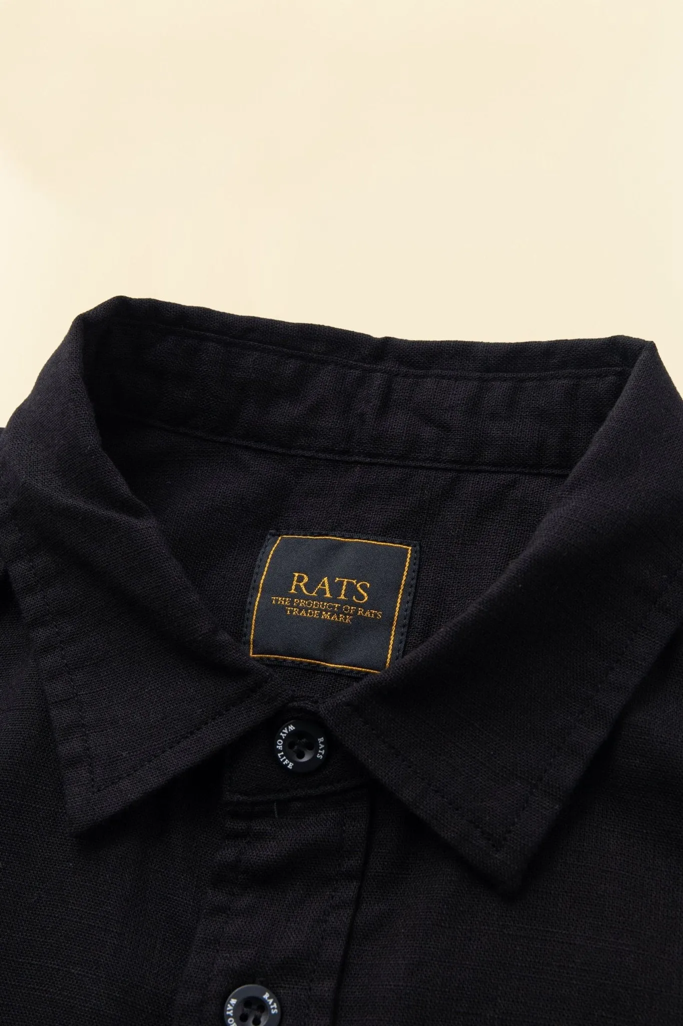 Rats Piece Dyed Shirt - Black