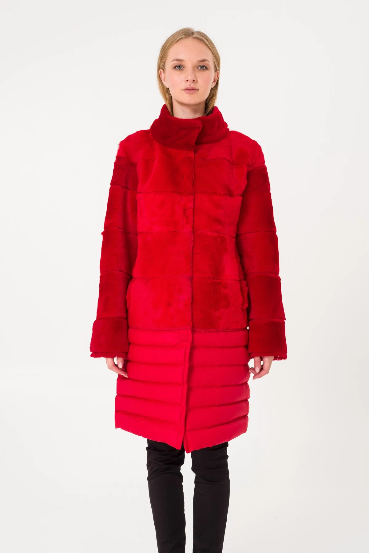 Red Long Leather Coat