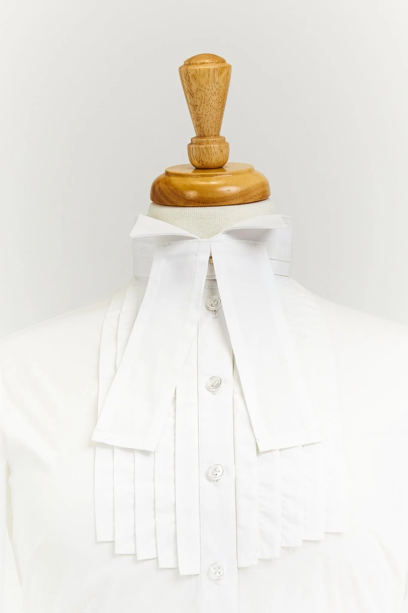 Tunic Shirt with Pleated Tuxedo Front