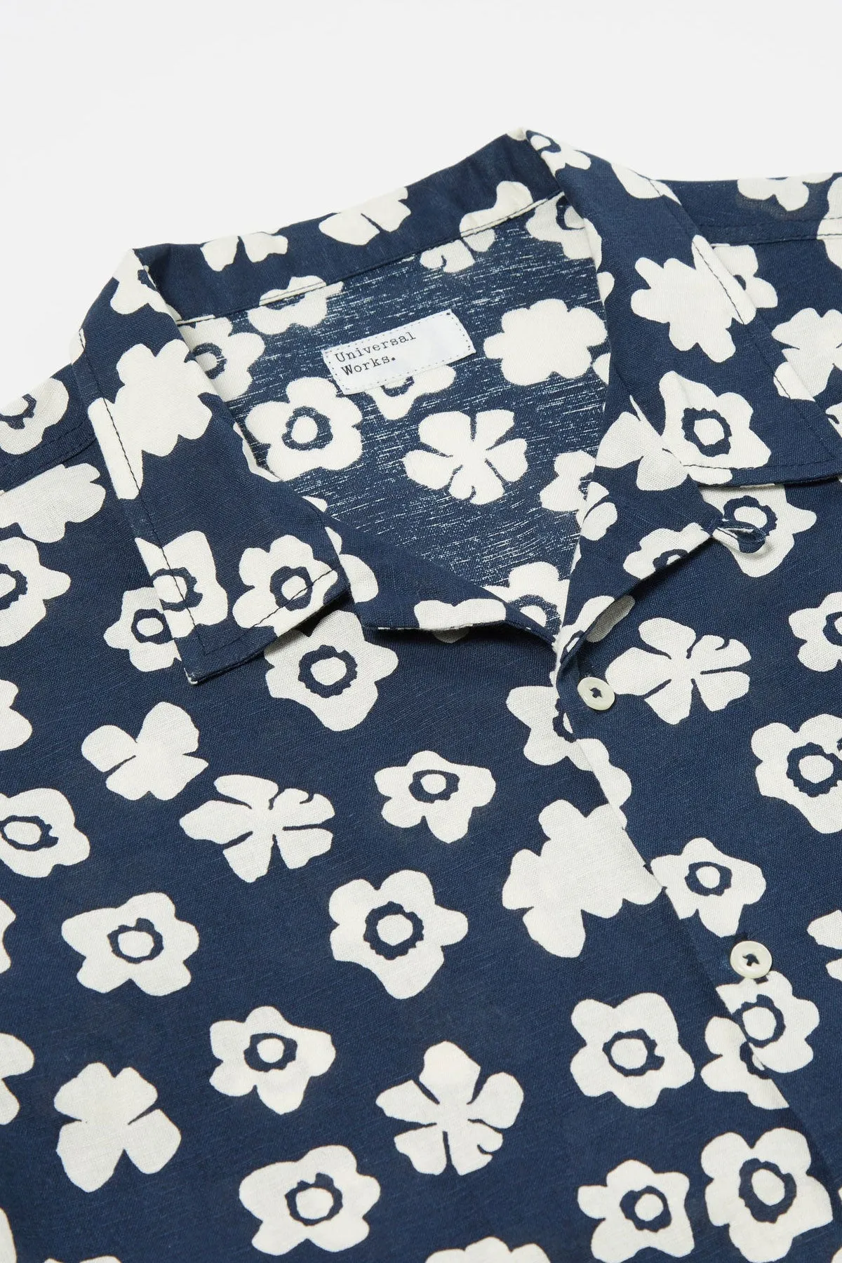 Universal Works - Road Shirt In Indigo Flower