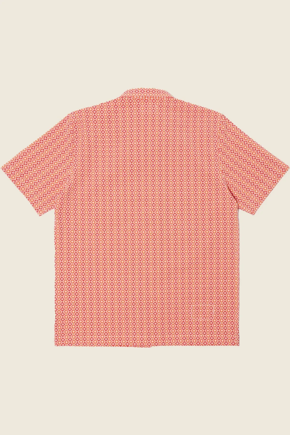 Universal Works - Road Shirt In Orange Summer Check Cotton