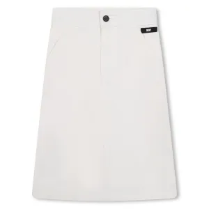 White Denim Skirt