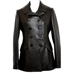 Womens Victoria Leather Coat