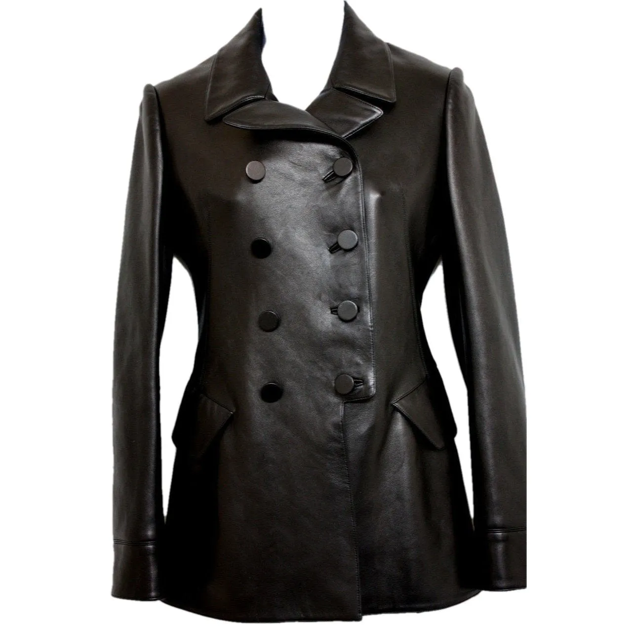 Womens Victoria Leather Coat