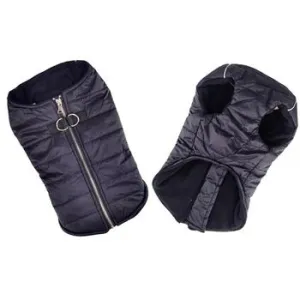 Zip-up Dog Puffer Vest - Black